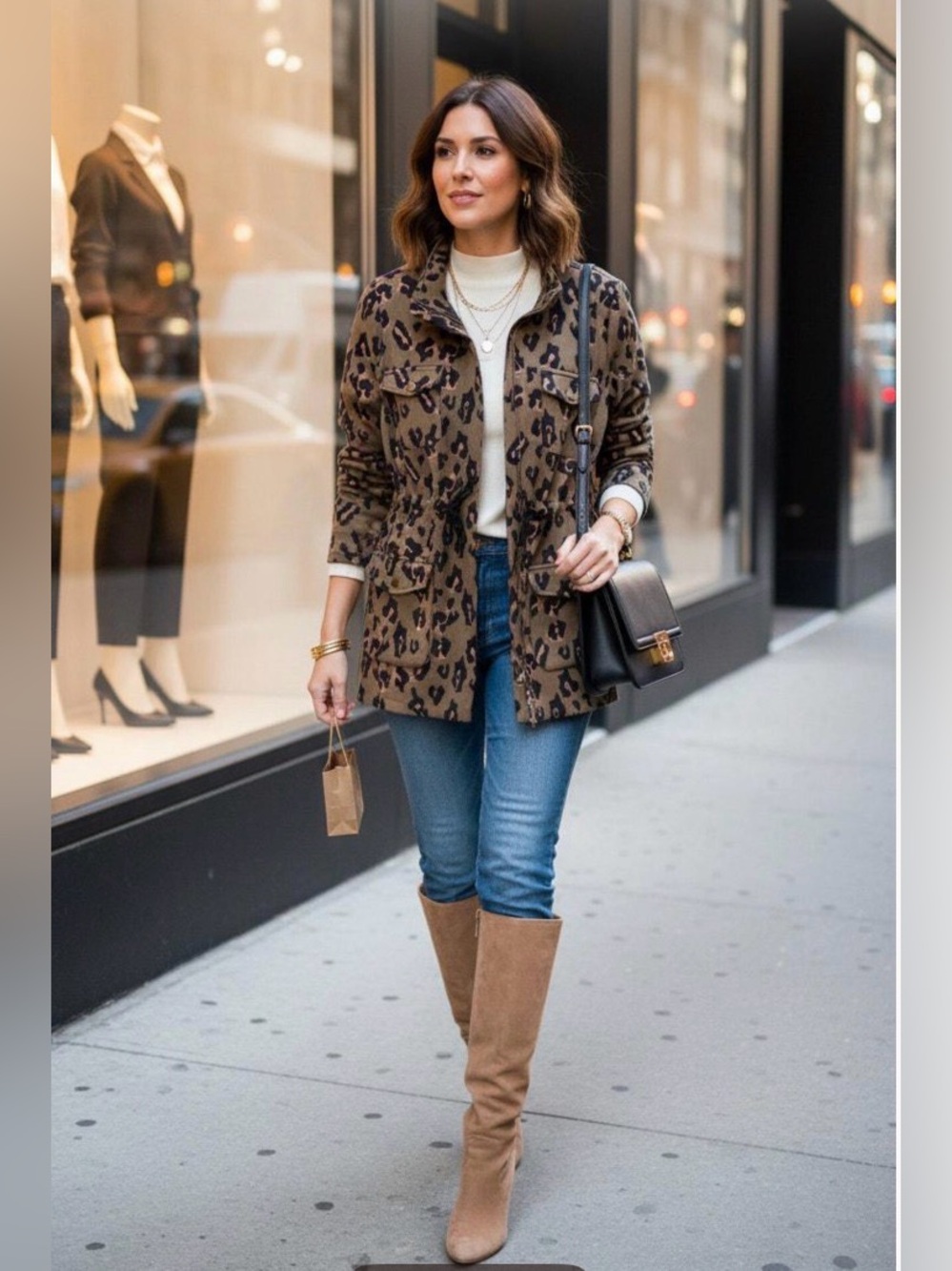 Anthropologie Tabitha Olive Green Leopard knit jacket.  Size Medium. Like new.